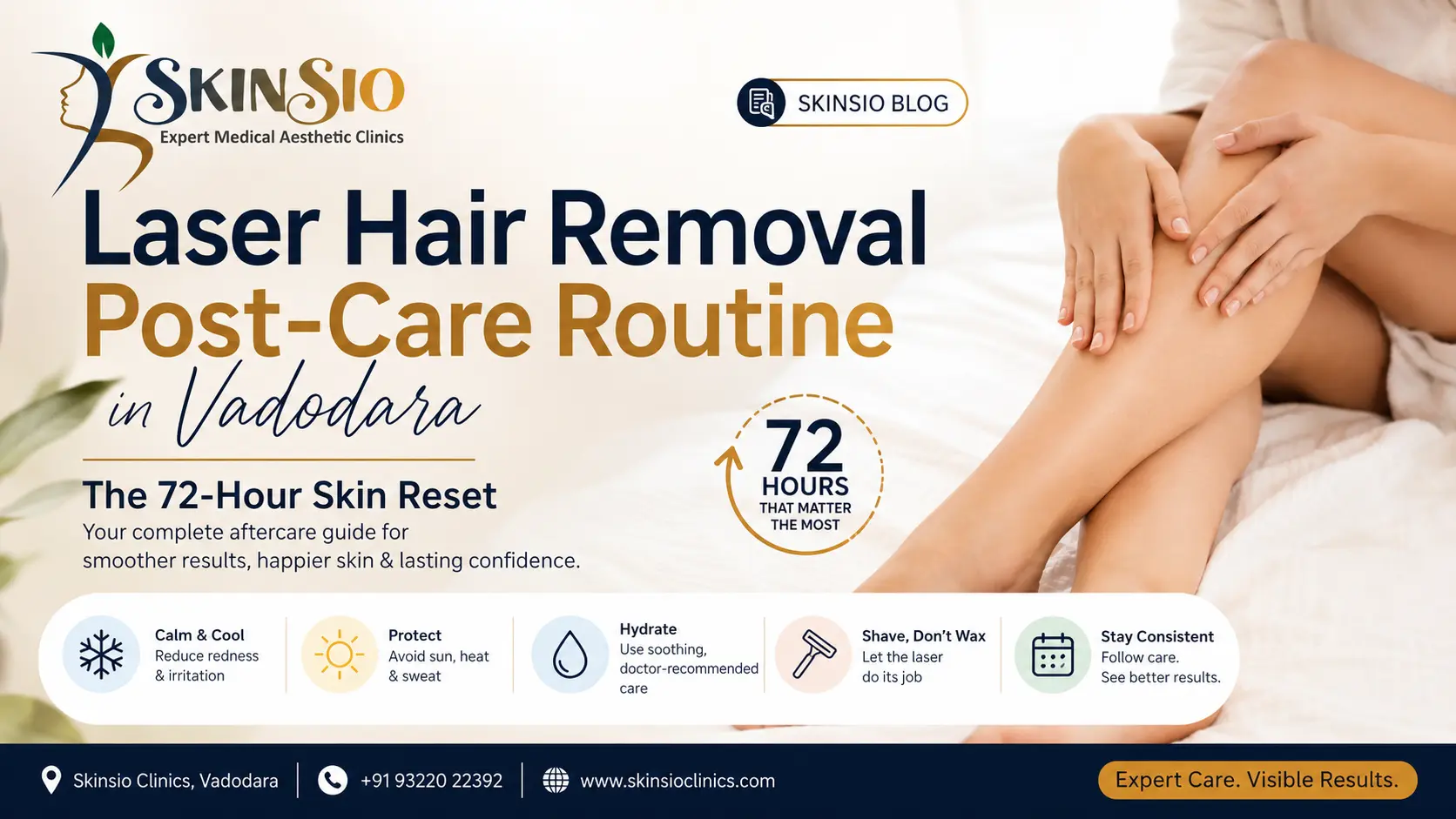 Laser Hair Removal Post-Care Routine in Vadodara: The 72-Hour Skin Reset After Every LHR Session