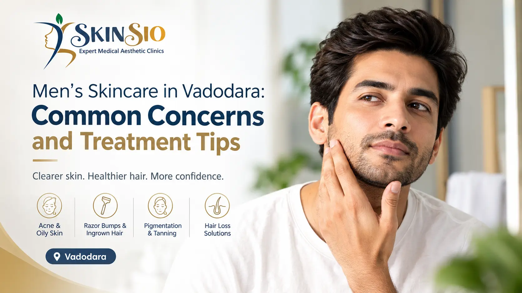 Men's Skincare in Vadodara: Common Skin Concerns and Treatment Tips