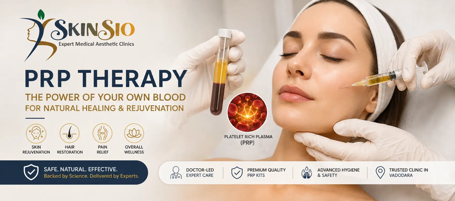 PRP Therapy in Vadodara: The Complete 2026 Guide to Platelet-Rich Plasma for Hair & Skin